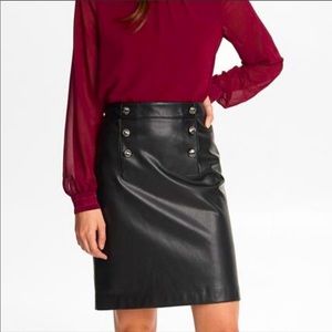 Faux leather skirt